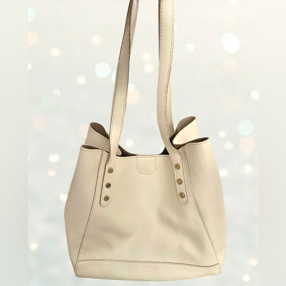Emma Fox White Leather Wakefield Tote